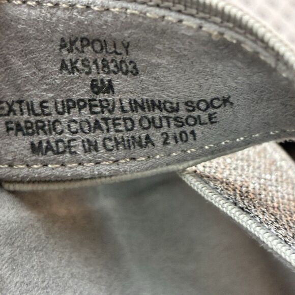 Anne Klein Sport Polly Gray Shimmer Cross Strap Wedge Women’s Sandals Size 6M - Picture 6 of 8